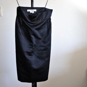 Oscar de la Renta 100% Silk Black Pencil skirt